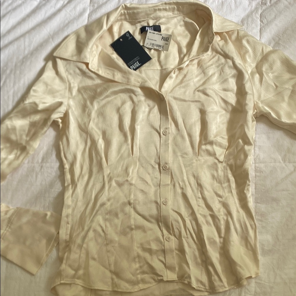 PAIGE Ivory Long Sleeve Shirt